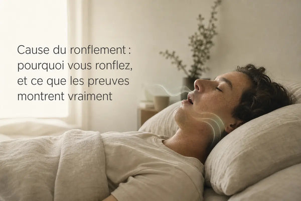 Dormeur dans une chambre calme — comprendre les causes du ronflement et leur niveau de preuve