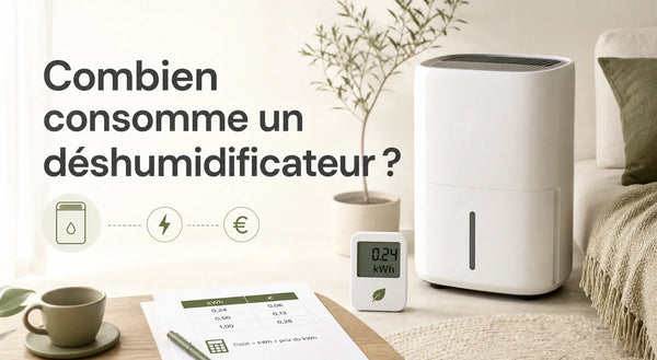 Combien consomme un déshumidificateur électrique ? Calcul, coût et bons réglages