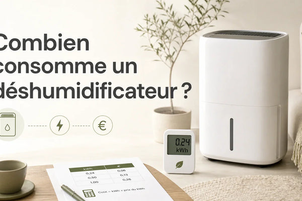 DÃ©shumidificateur Ã©lectrique avec compteur kWh et calcul du coÃ»t de consommation