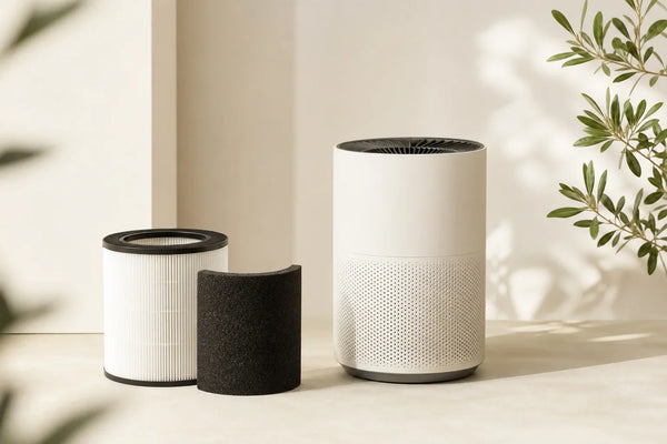 Filtre de purificateur d'air HEPA et charbon actif a remplacer dans un interieur sain