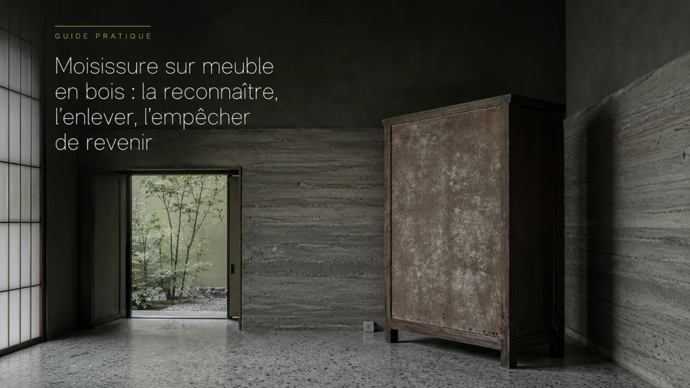 Moisissure sur meuble en bois : la reconnaître, l'enlever selon la finition, l'empêcher de revenir