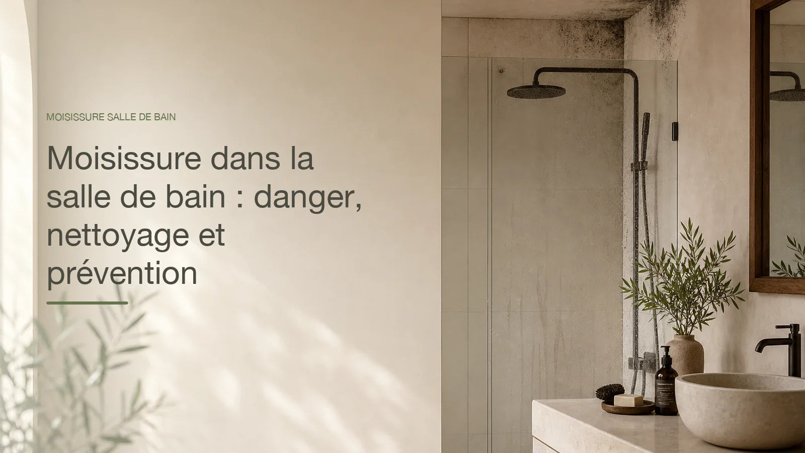 Moisissure dans la salle de bain : danger, nettoyage et prévention