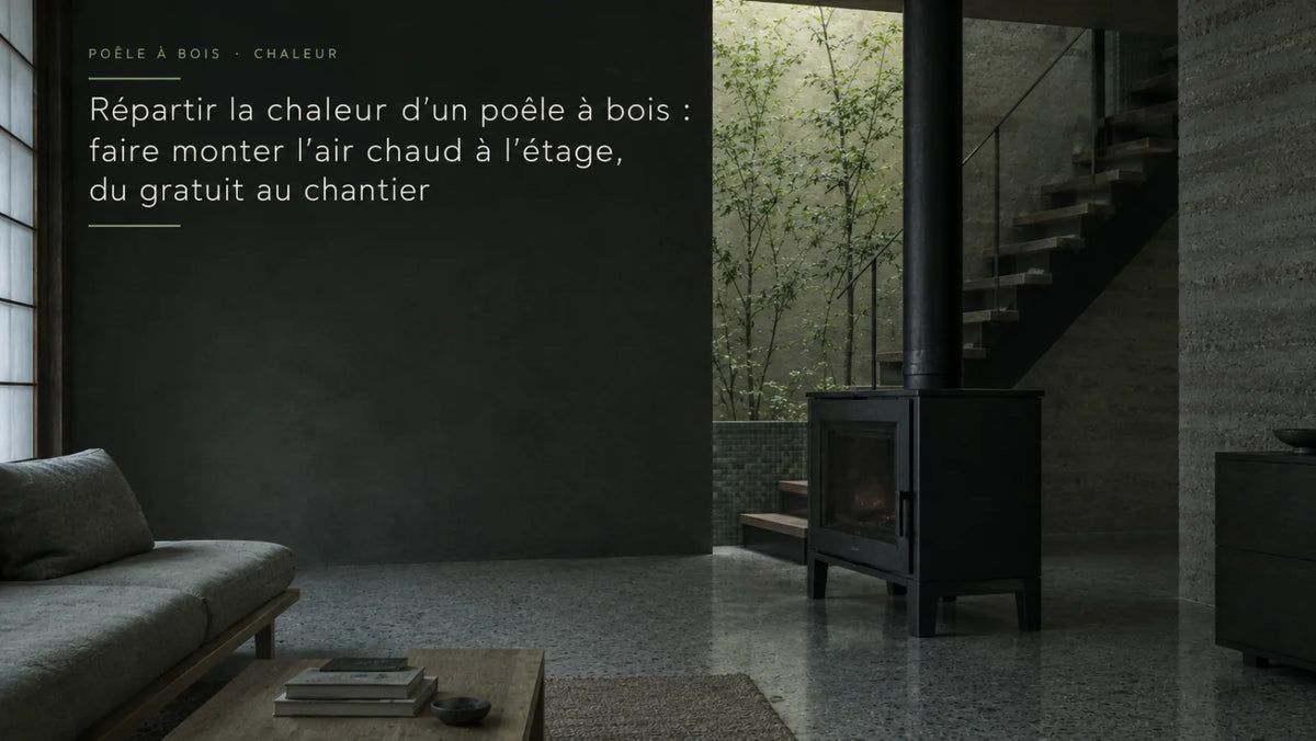 Répartir la chaleur d'un poêle à bois : faire monter l'air chaud à l'étage, du gratuit au chantier