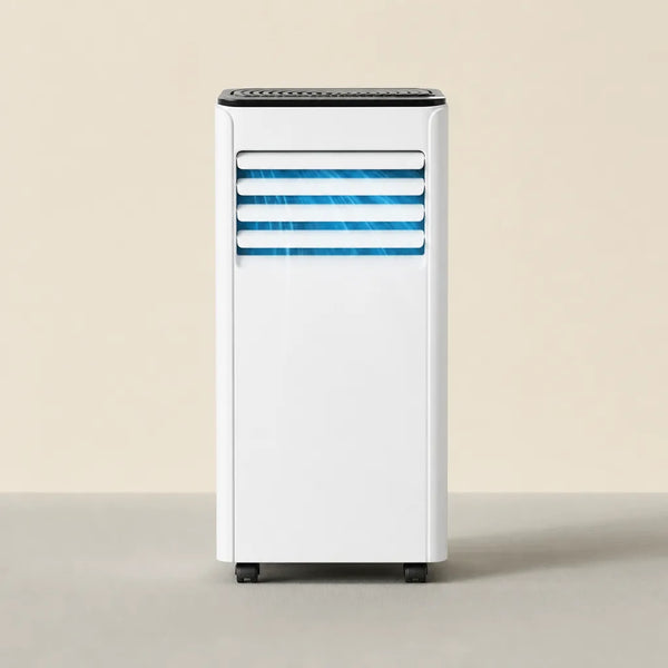 Climatiseur mobile 20 m2 avec evacuation pour petite piece, format monobloc sur roulettes L'Air Sain