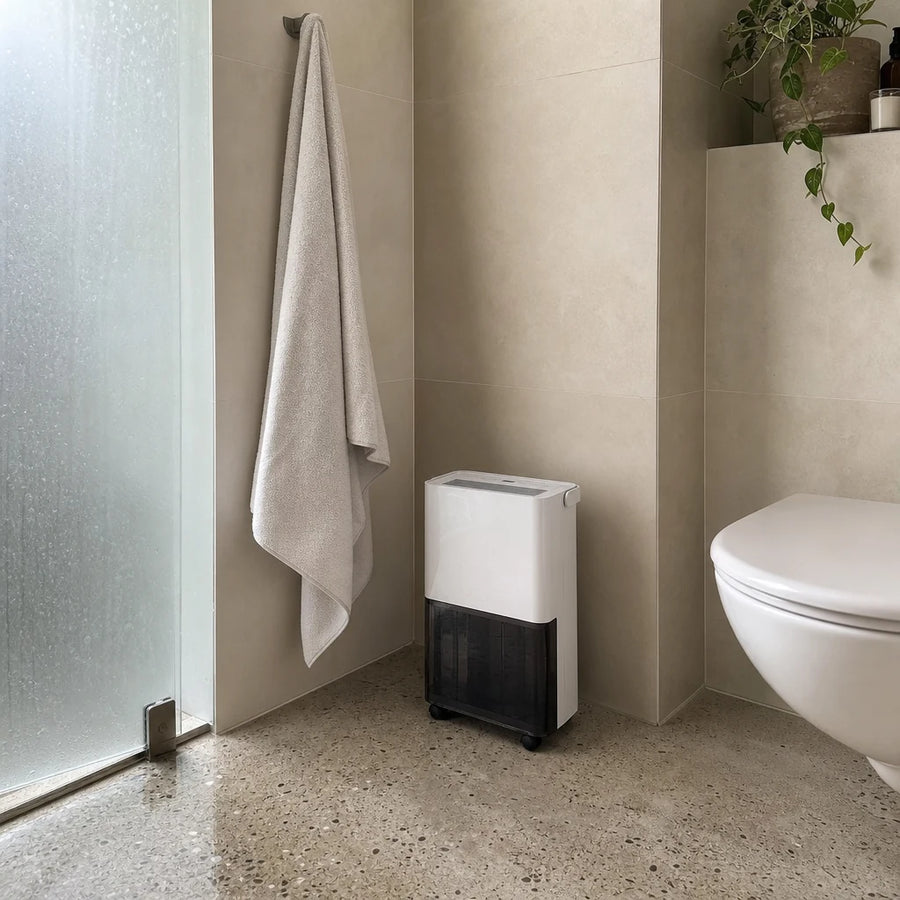 Déshumidificateur salle de bain Shinco 10L — contrôle humidité après douche, 5-15 m²