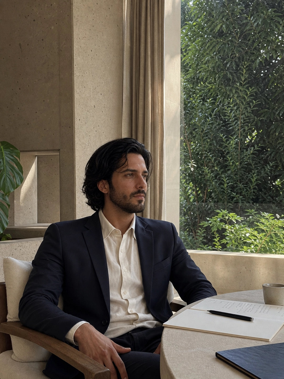 Julian Valenti assis dans un intérieur L'Air Sain, rédacteur expert qualité de l'air intérieur, purificateur d'air HEPA, allergies, PM2.5 et filtration domestique