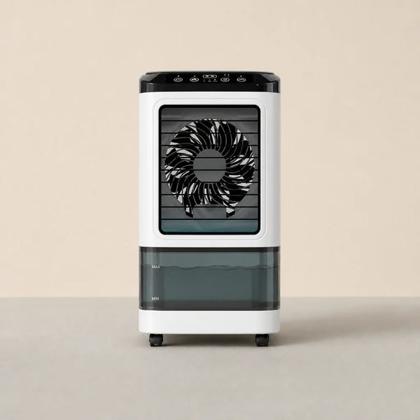 Mini rafraîchisseur d'air 900 ml blanc avec réservoir d'eau et brumisation de proximité L'Air Sain
