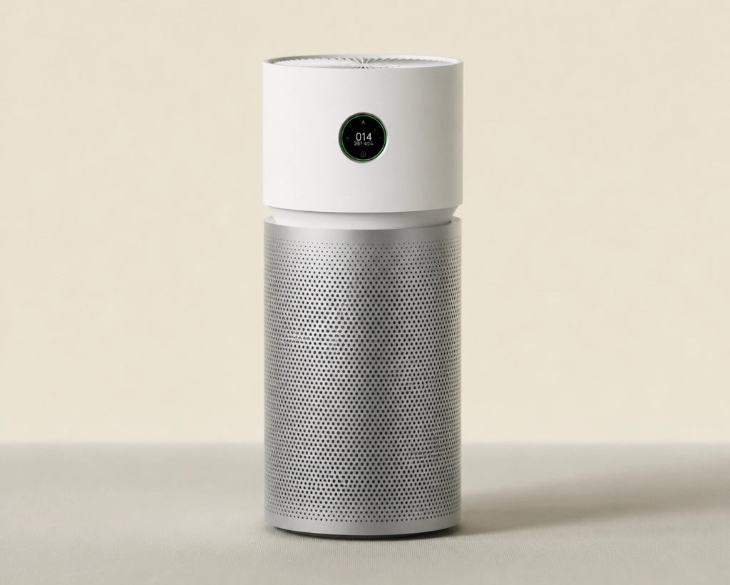 Packshot du purificateur d'air Xiaomi Smart Air Purifier Elite Y-600 sur fond beige L'Air Sain