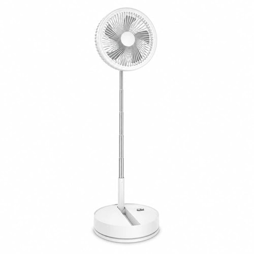 Ventilateur pliable 105 cm F9 blanc entièrement déployé sur fond blanc