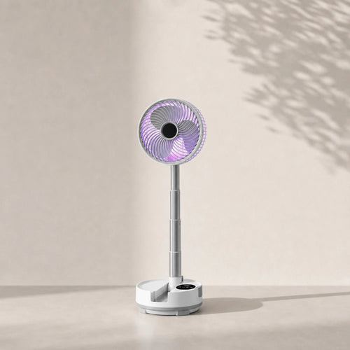 Ventilateur portable pliable rechargeable sans fil déployé sur pied à 58 cm, batterie 20000 mAh, L'Air Sain
